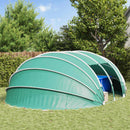 vidaXL Medencetábor Dóm 640 x 432 x 205 cm Tengeri Zöld
