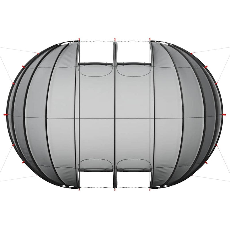 vidaXL Medencetábor Dóm Átlátszó 640 x 432 x 205 cm
