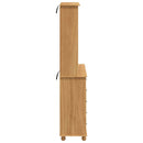 vidaXL Kagy fiókkal ASKIM Mézes Viasz 91 x 40 x 200,5 cm Tömör fenyőfa