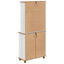 vidaXL Kagy fiókkal ASKIM Fehér 91 x 40 x 200.5 cm Tömör fenyőfa