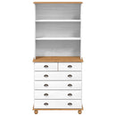 vidaXL Kagy fiókkal ASKIM Fehér 91 x 40 x 200.5 cm Tömör fenyőfa