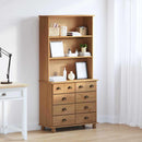 vidaXL Kagy fiókkal ASKIM Mézes Viasz 91 x 40 x 184 cm Tömör fenyőfa