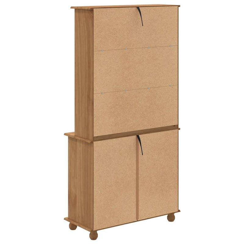 vidaXL Kagy fiókkal ASKIM mézbarna 91 x 40 x 184 cm Tömör fenyőfa