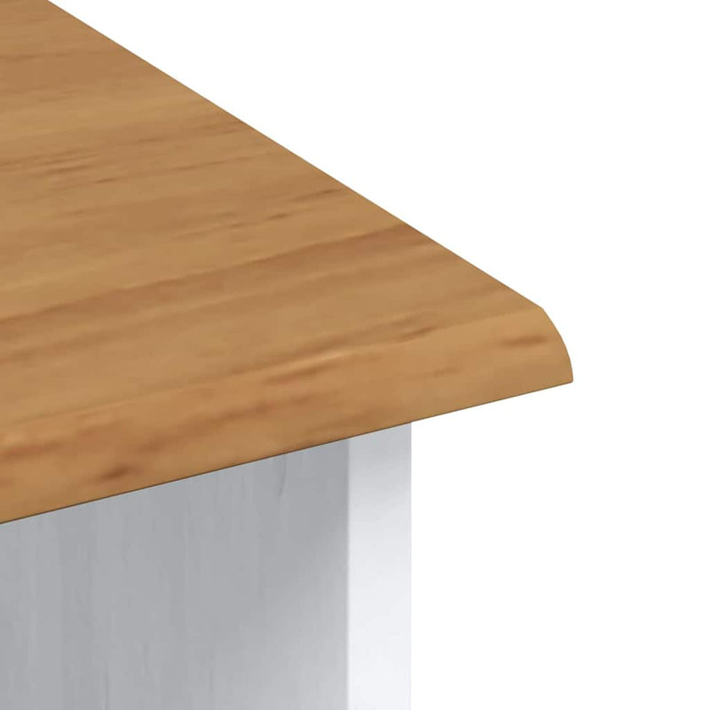 vidaXL Kagy fiókkal polcokkal Fehér 91 x 40 x 184 cm Tömör fenyőfa