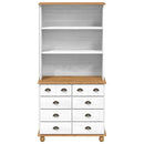 vidaXL Kagy fiókkal ASKIM Fehér 91 x 40 x 184 cm Tömör fenyőfa