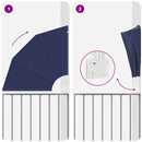 vidaXL Erkély adatvédelmi képernyő Tengerészkék 115 x 115 cm szövet