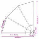 vidaXL Erkély adatvédelmi képernyő Tengerészkék 115 x 115 cm szövet