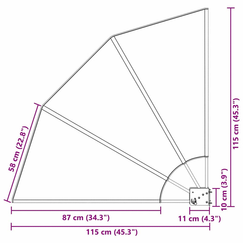 vidaXL Erkély adatvédelmi képernyő Tengerészkék 115 x 115 cm szövet