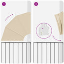 vidaXL Erkély adatvédelmi képernyő Bézs 115 x 115 cm szövet