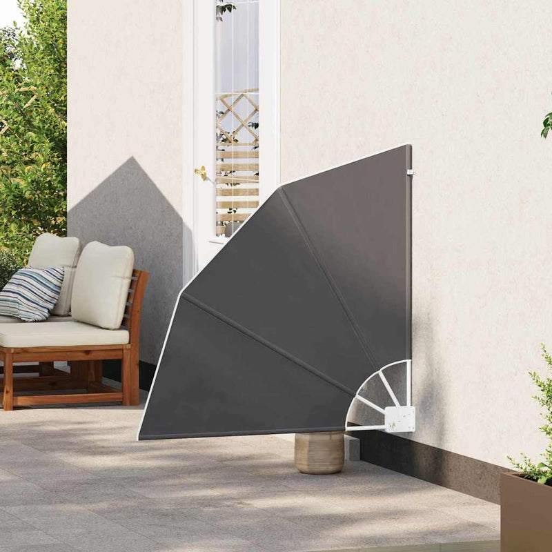 vidaXL Erkély adatvédelmi képernyő Fekete 115 x 115 cm szövet