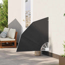 vidaXL Erkély adatvédelmi képernyő 115 x 115 cm Poliészter Fekete