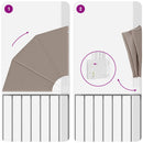 vidaXL Erkély adatvédelmi képernyő Tópszínű 115 x 115 cm szövet