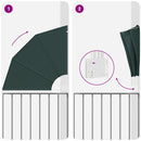 vidaXL Erkély adatvédelmi képernyő Sötétzöld 115 x 115 cm szövet