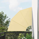 vidaXL Erkély adatvédelmi képernyő Homokszín 115 x 115 cm szövet