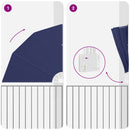 vidaXL Erkély adatvédelmi képernyő Tengerészkék 160 x 160 cm szövet