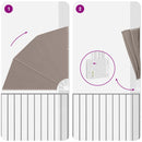 vidaXL Erkély adatvédelmi képernyő Tópszínű 160 x 160 cm szövet