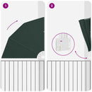 vidaXL Erkély adatvédelmi képernyő Sötétzöld 160 x 160 cm szövet