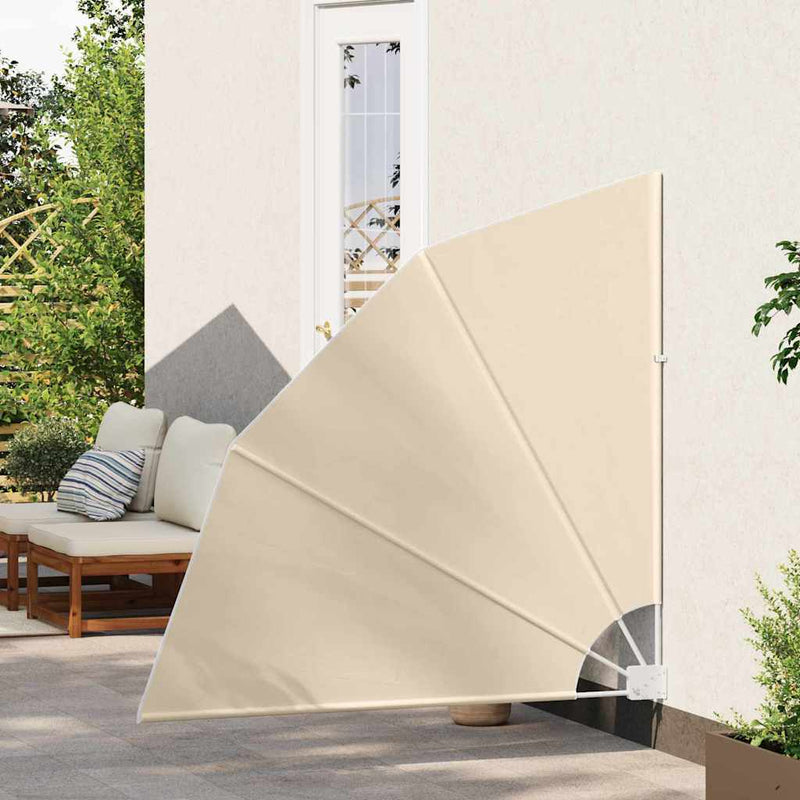 vidaXL Erkély adatvédelmi képernyő Bézs 140 x 140 cm szövet