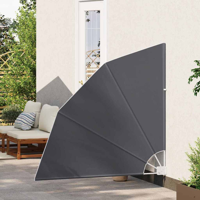 vidaXL Erkély adatvédelmi képernyő Fekete 140 x 140 cm szövet