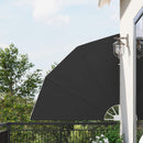 vidaXL Erkély adatvédelmi képernyő 140 x 140 cm Poliészter Fekete