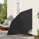 vidaXL Erkély adatvédelmi képernyő 140 x 140 cm Poliészter Fekete