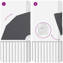 vidaXL Erkély adatvédelmi képernyő Fekete 140 x 140 cm szövet