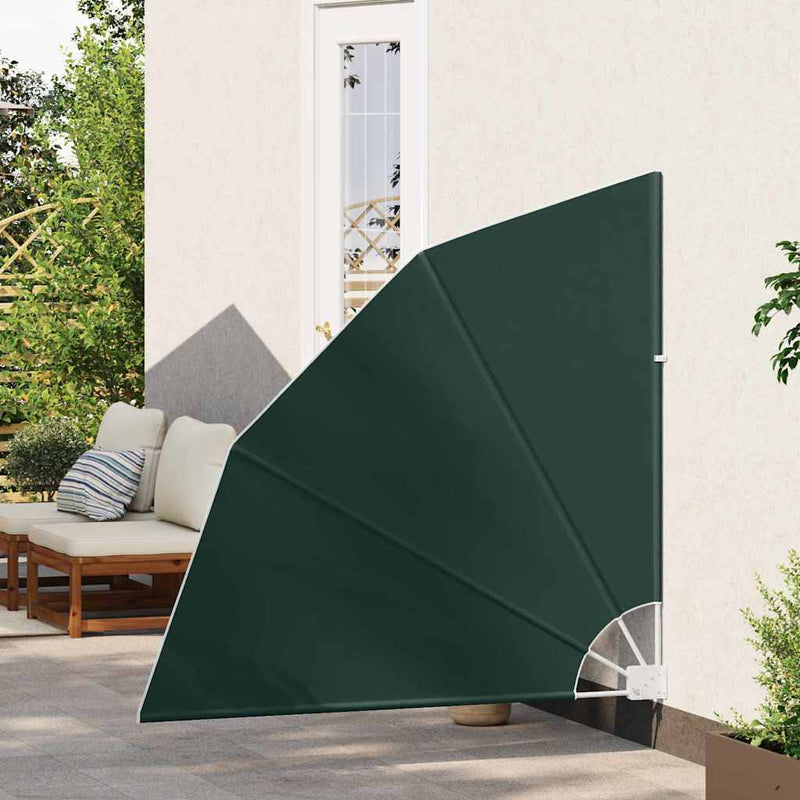 vidaXL Erkély adatvédelmi képernyő Sötétzöld 140 x 140 cm szövet
