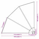 vidaXL Erkély adatvédelmi képernyő Sötétzöld 140 x 140 cm szövet