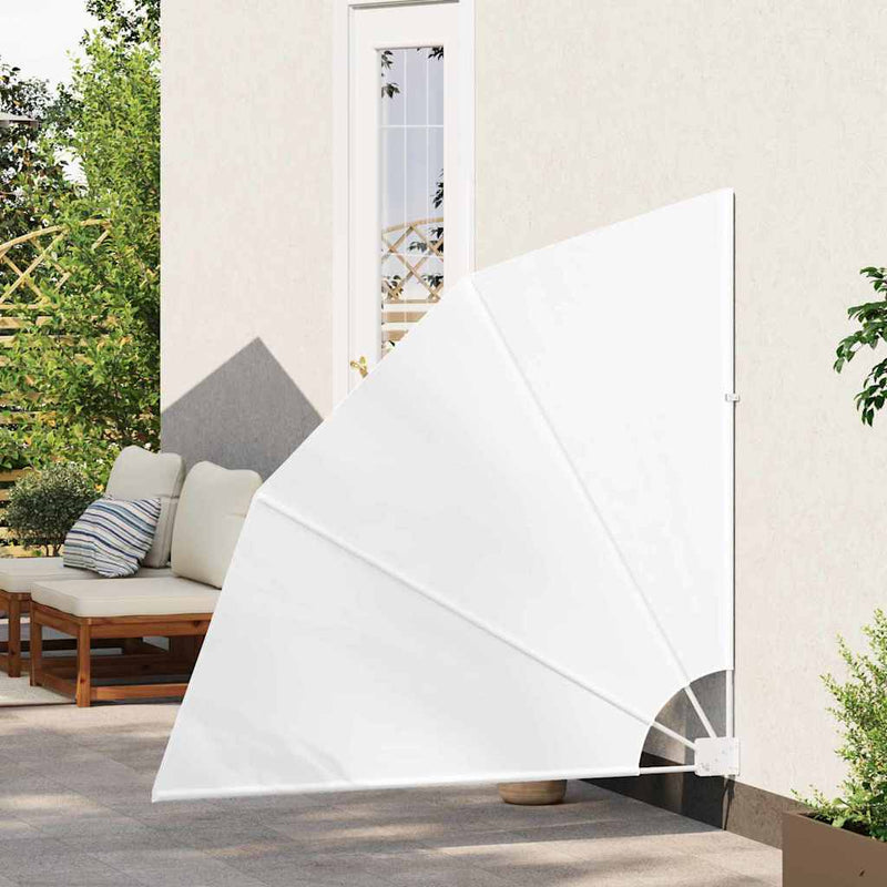 vidaXL Erkély adatvédelmi képernyő Fehér 140 x 140 cm szövet