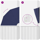 vidaXL Erkély adatvédelmi képernyő Tengerészkék 210 x 210 cm szövet