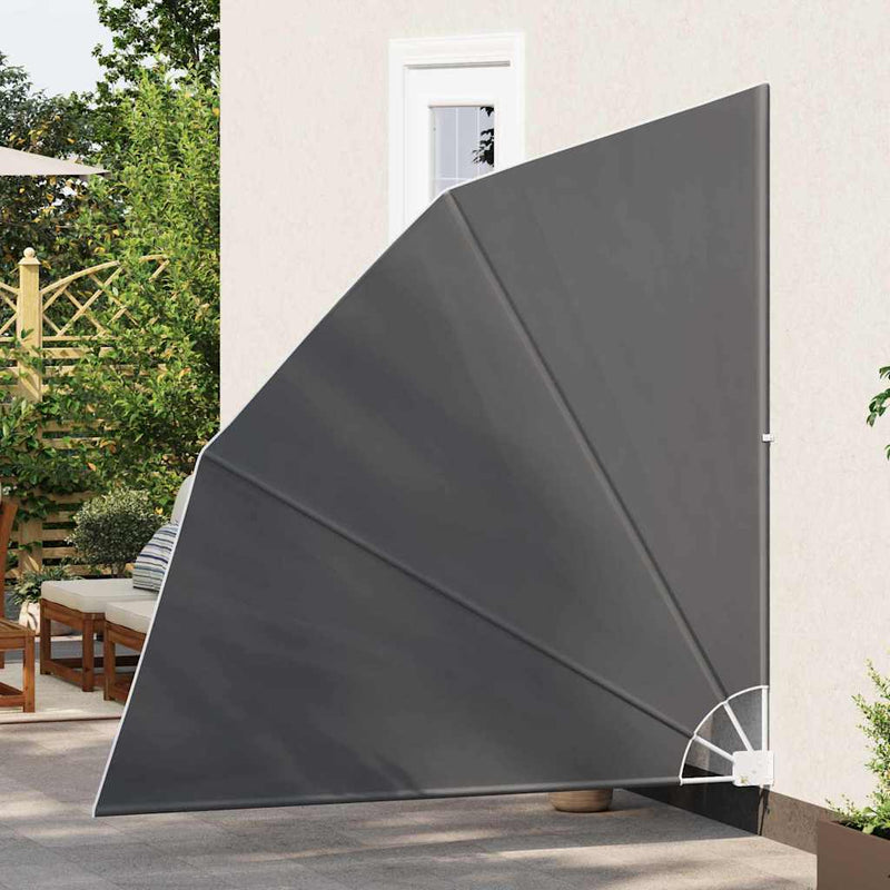 vidaXL Erkély adatvédelmi képernyő Fekete 210 x 210 cm szövet