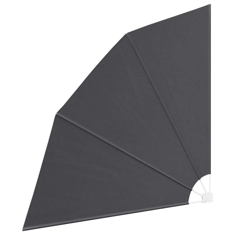 vidaXL Erkély adatvédelmi képernyő Fekete 210 x 210 cm szövet