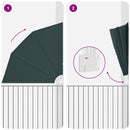 vidaXL Erkély adatvédelmi képernyő Sötétzöld 210 x 210 cm szövet