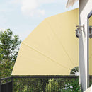 vidaXL Erkély adatvédelmi képernyő Homokszín 210 x 210 cm szövet