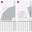 vidaXL Erkély adatvédelmi képernyő Szürke 115 x 115 cm szövet