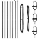vidaXL Kerítésoszlop 7 pcs Szürke Acél