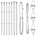 vidaXL Kerítésoszlop 7 pcs Ezüst Acél