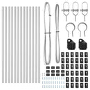 vidaXL Kerítésoszlop 13 pcs Ezüst Acél