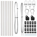 vidaXL Kerítésoszlop 7 pcs Ezüst Acél