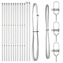 vidaXL Kerítésoszlop 13 pcs Ezüst Acél