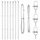 vidaXL Kerítésoszlop 7 pcs Ezüst Acél