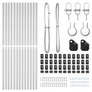 vidaXL Kerítésoszlop 13 pcs Ezüst Acél