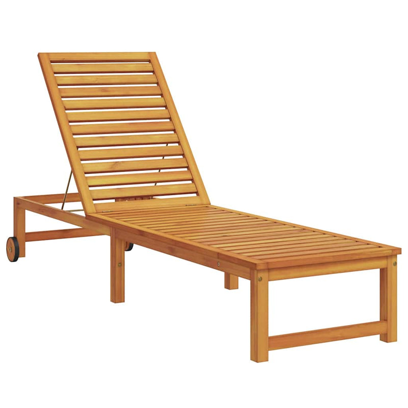 vidaXL Napozó 2-személy 2 pcs Barna 53 x 202 x 89cm Tömör akácfa