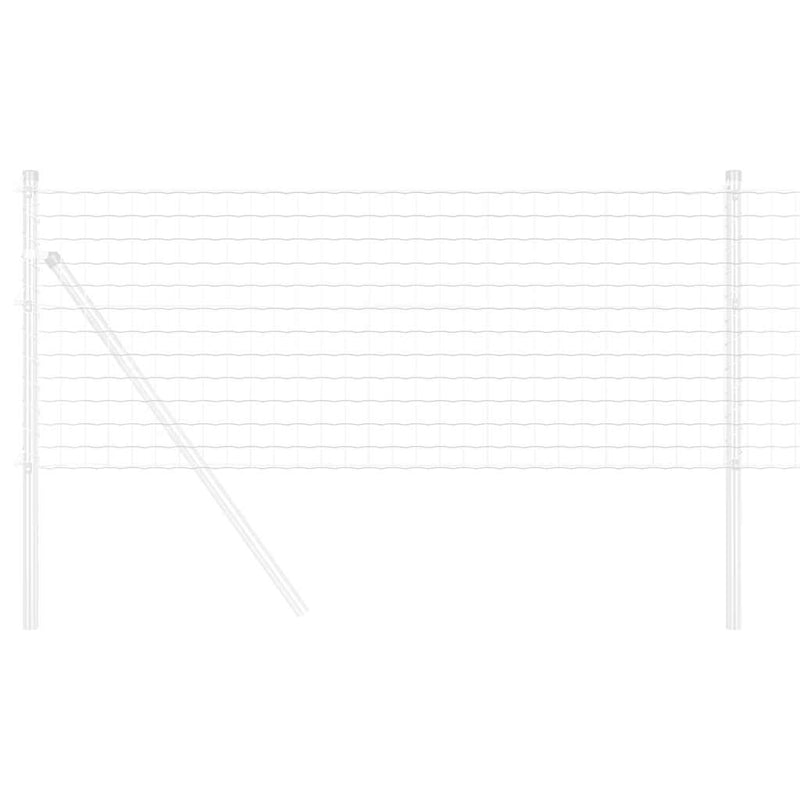 vidaXL Európai Kerítés Ezüst 0.8 x 10 m Meleg horganyzott vas