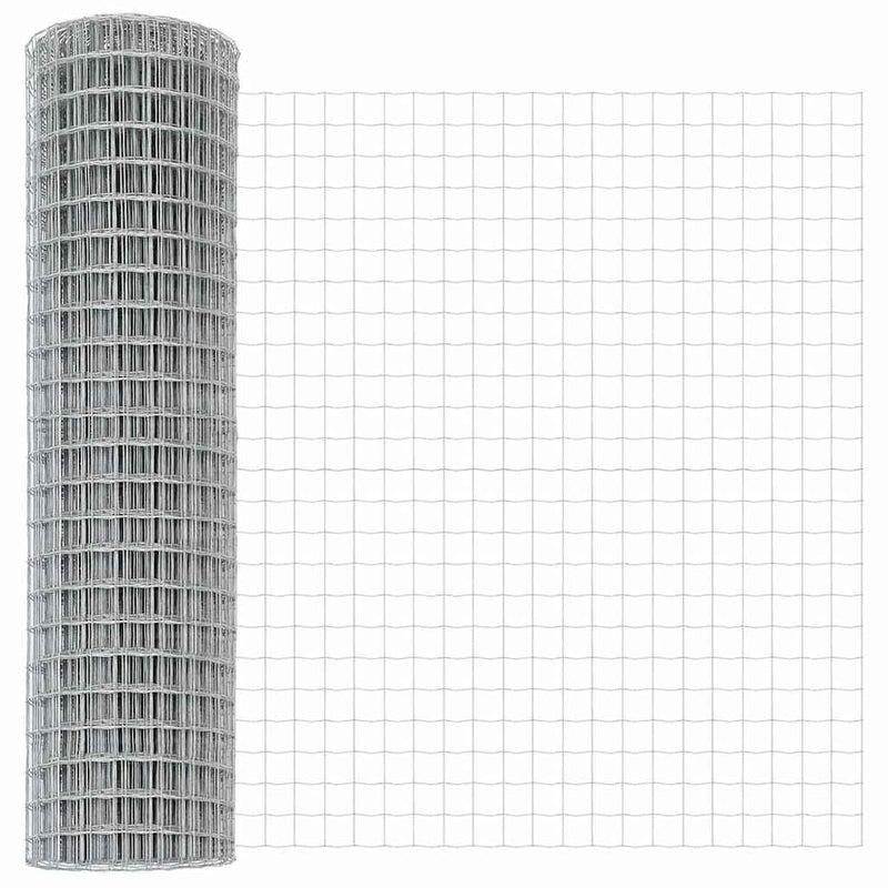 vidaXL Európai Kerítés Ezüst 1 x 10 m Meleg horganyzott vas