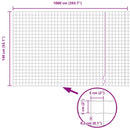 vidaXL Európai Kerítés 1,4 x 10 m PVC-bevonatú vas