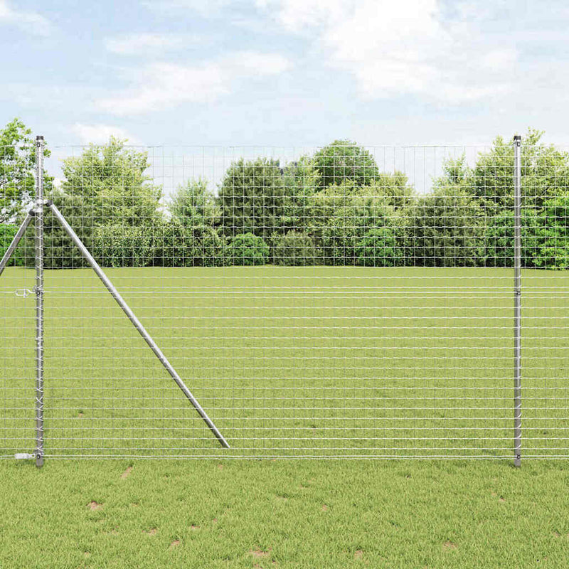 vidaXL Európai Kerítés Ezüst 1.5 x 10 m Meleg horganyzott vas