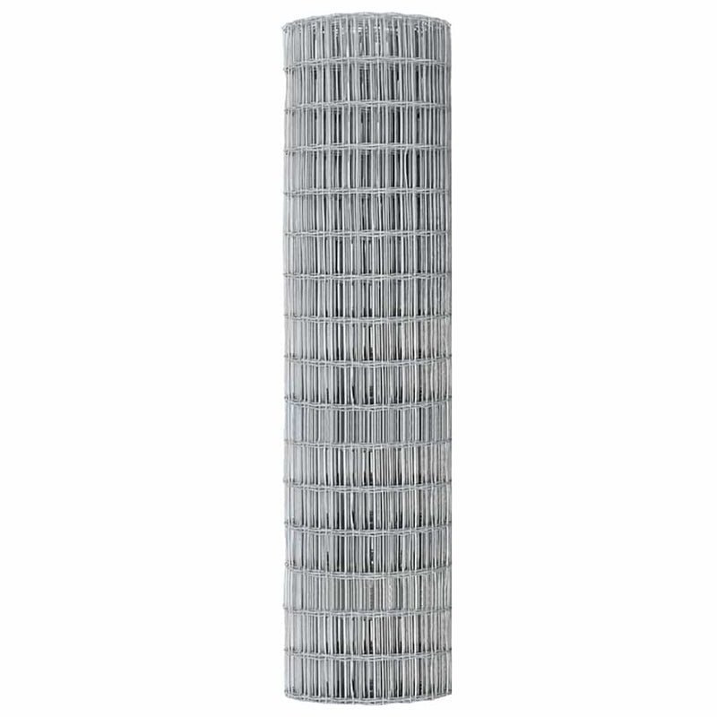 vidaXL Európai Kerítés Ezüst 1 x 10 m Meleg horganyzott vas