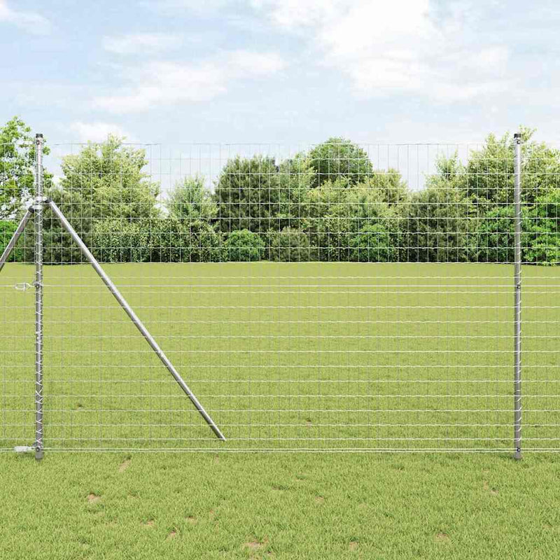 vidaXL Európai Kerítés Ezüst 1.5 x 10 m Meleg horganyzott vas