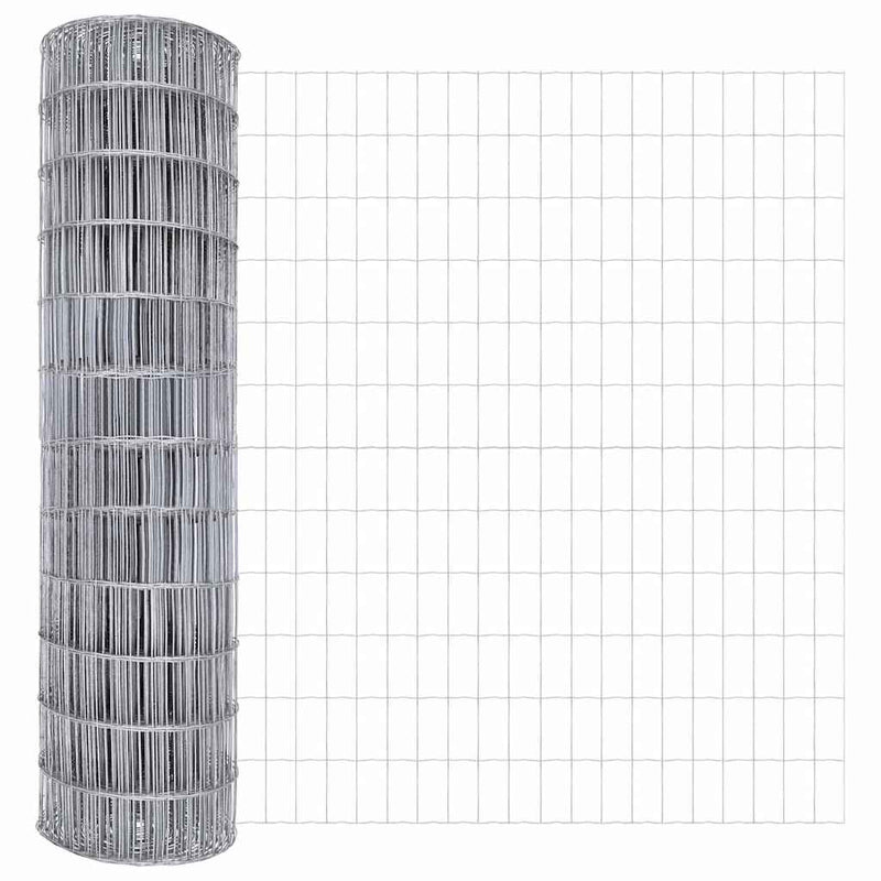 vidaXL Európai Kerítés Ezüst 1.5 x 10 m Meleg horganyzott vas